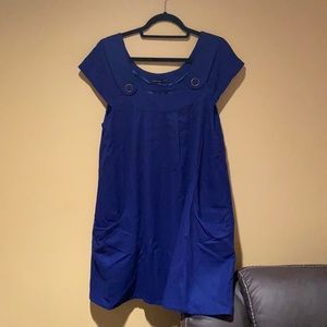 Winter Blue Dress with Pockets